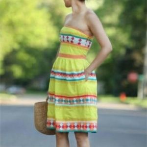 Anthropologie Leifsdottir Quilotoa Strapless Dress